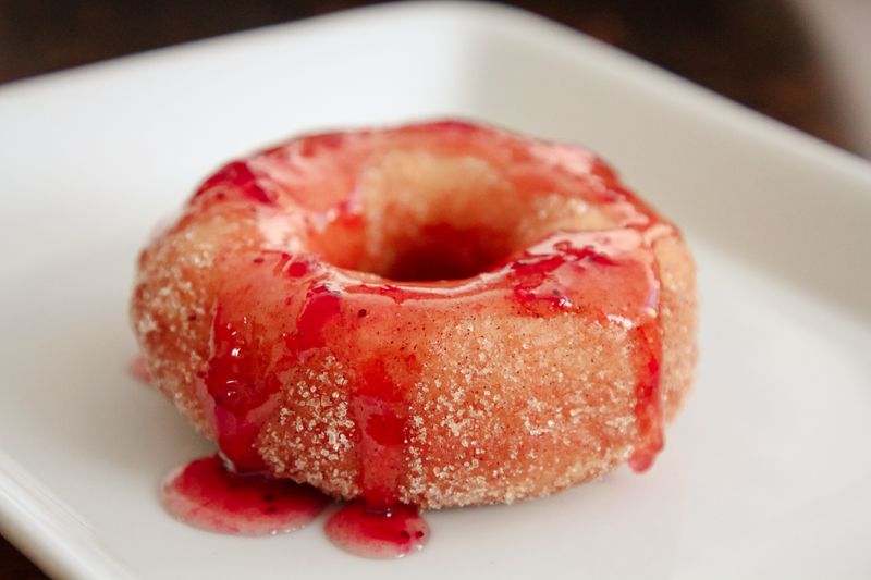 Cinnamon Sugar Dough Bites with icing drizzle